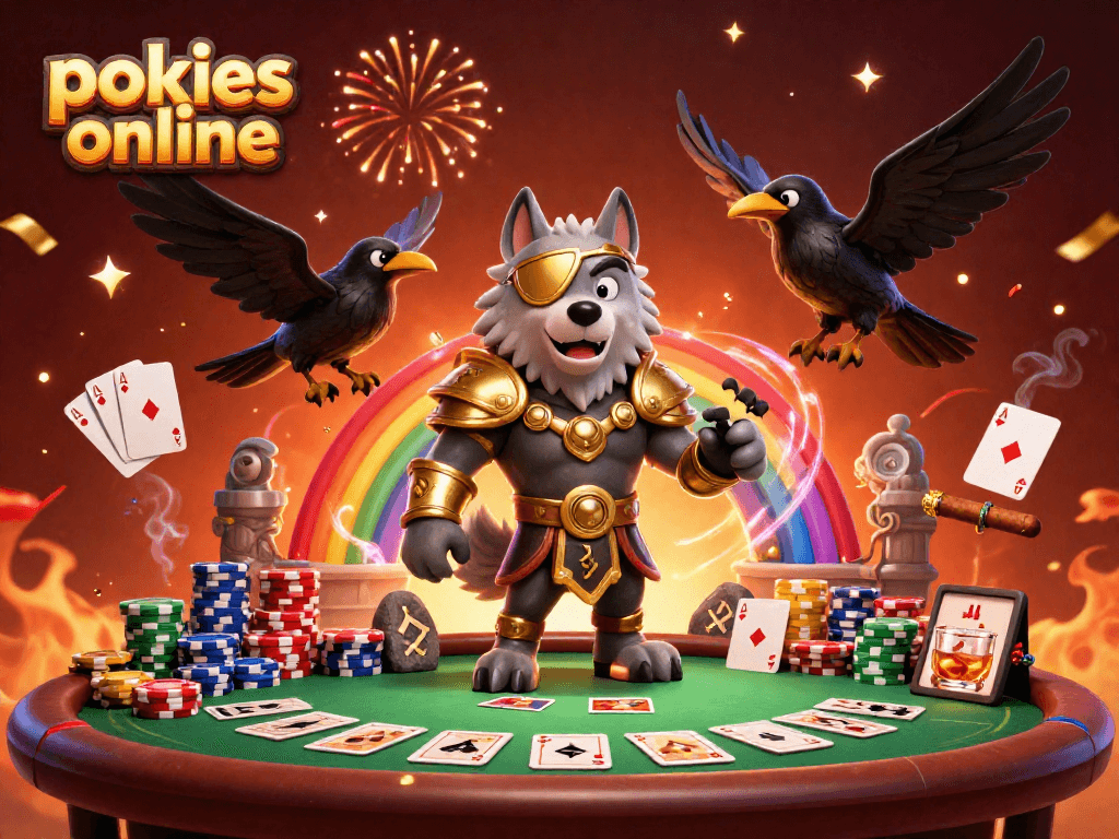 Explore top pokies online with vibrant Norse mythology characters and rich casino elements.