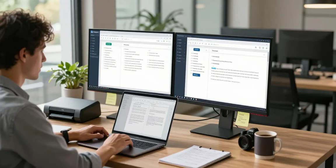 Analyze PDF documents to detect fraud receipt using advanced AI technology in a modern workspace.