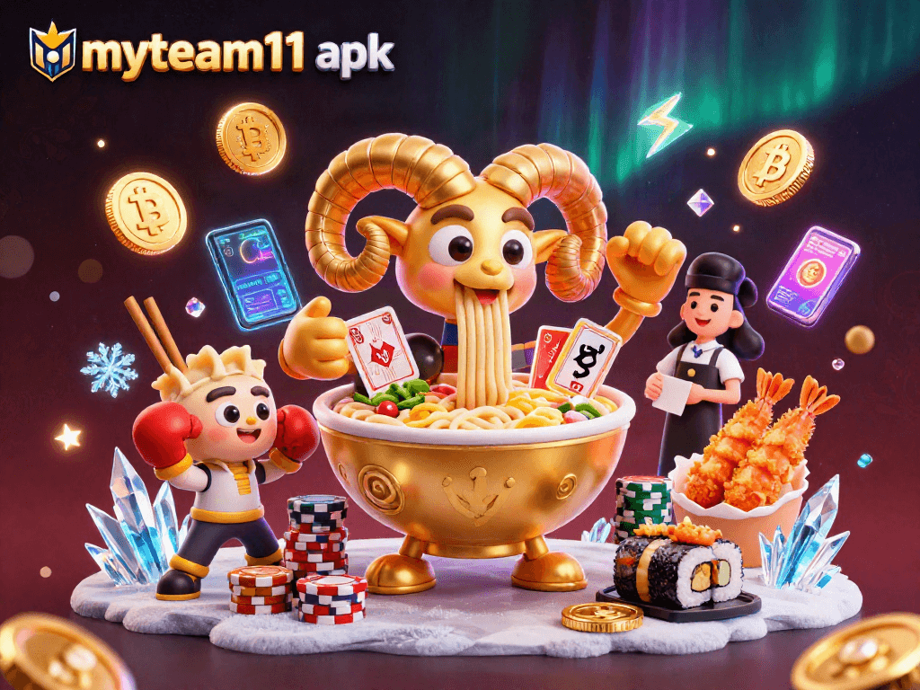 Engage with the myteam11 apk and experience vibrant casino action featuring 3D cartoon characters.