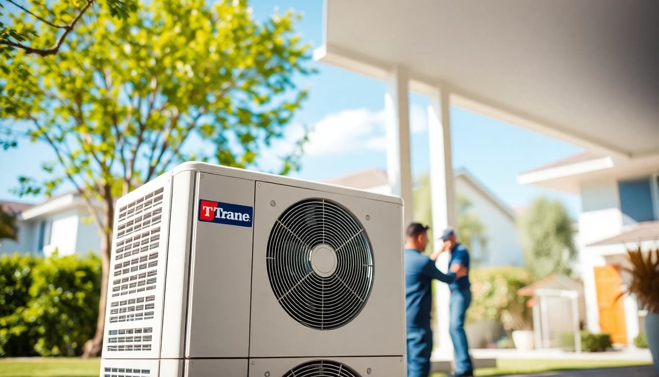 Showcase Trane Alberta HVAC unit installed, demonstrating quality heating and cooling solutions.