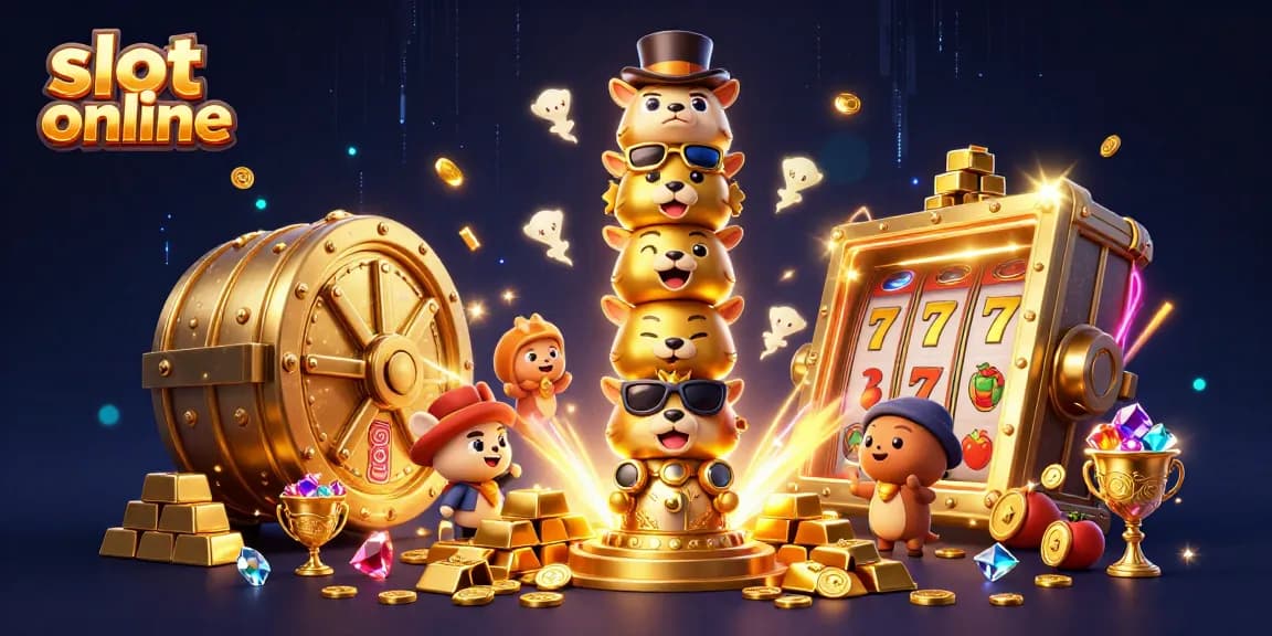 Spin to win with exciting slot online experiences adorned with golden treasures and vibrant reels.