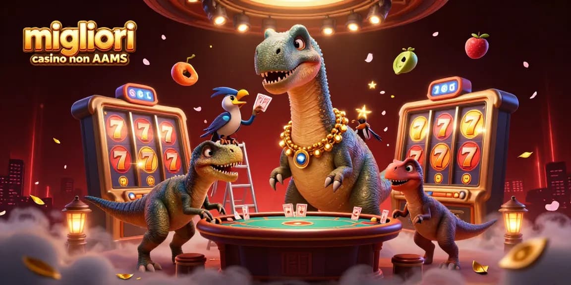 Scopri i migliori casino non AAMS mentre il brontosauro sorprende i giocatori al poker.