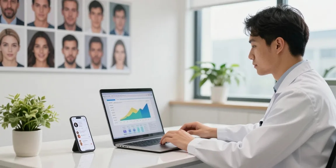 seo for plastic surgeons strategy in a modern aesthetic surgery office with professional ambiance