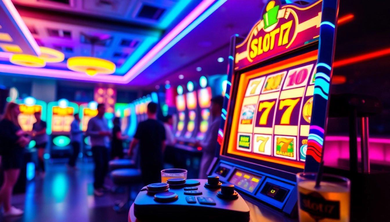 Pengalaman Slot77 dengan mesin slot berkilauan dan penggemar game yang antusias.