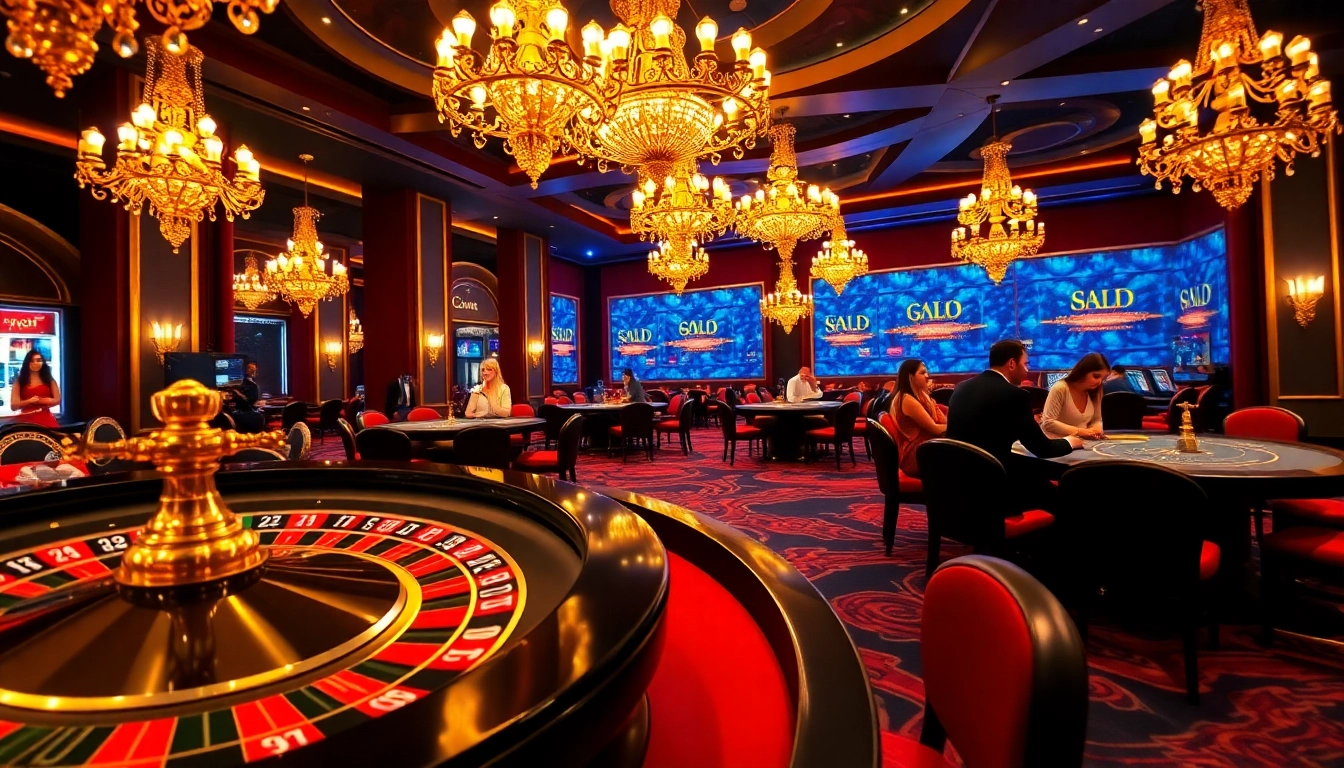 Experience thrilling gameplay strategies in html porn games amidst vibrant casino visuals.