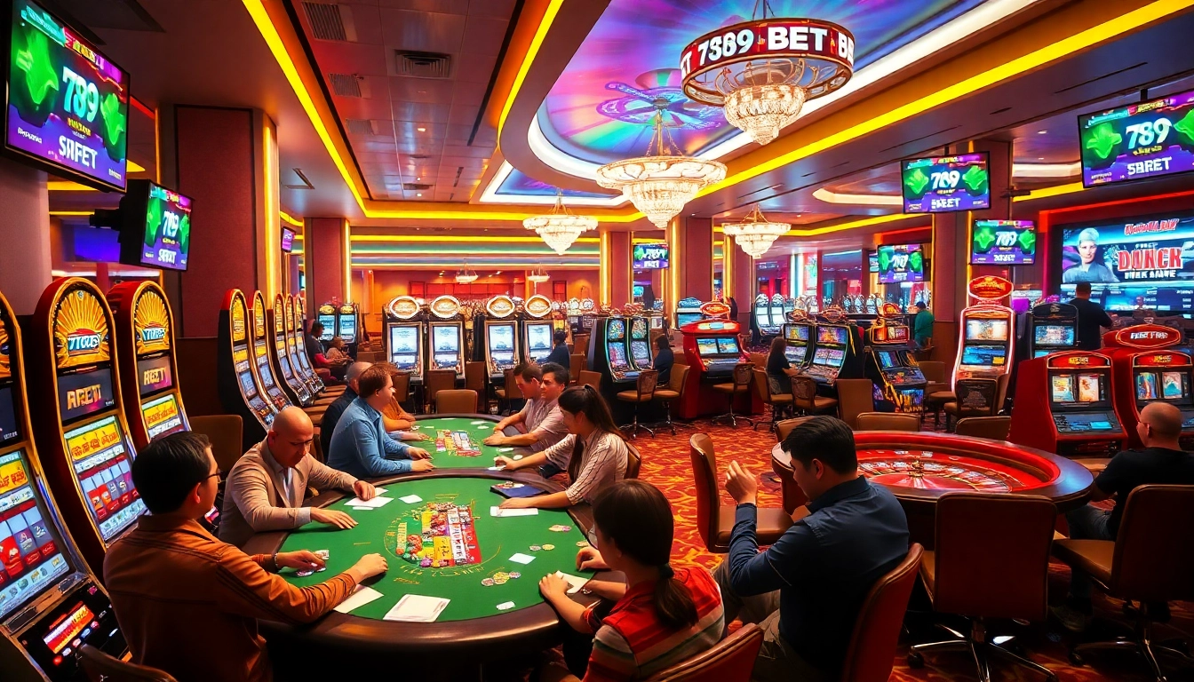 Experience excitement at 789 BET with lively casino tables filled with players enjoying thrilling games.