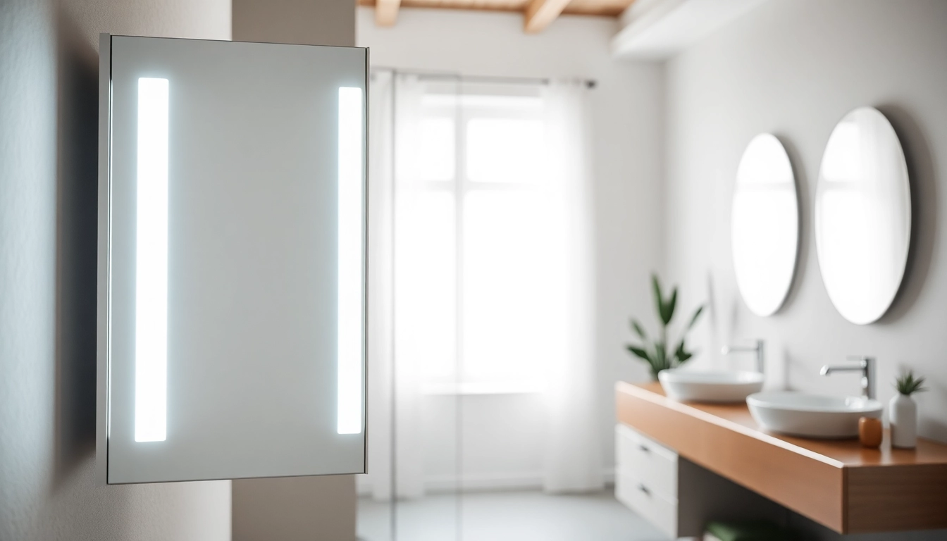 Elegantly designed spiegelschrank led mit modernem Licht und Stauraum für Ihr Badezimmer