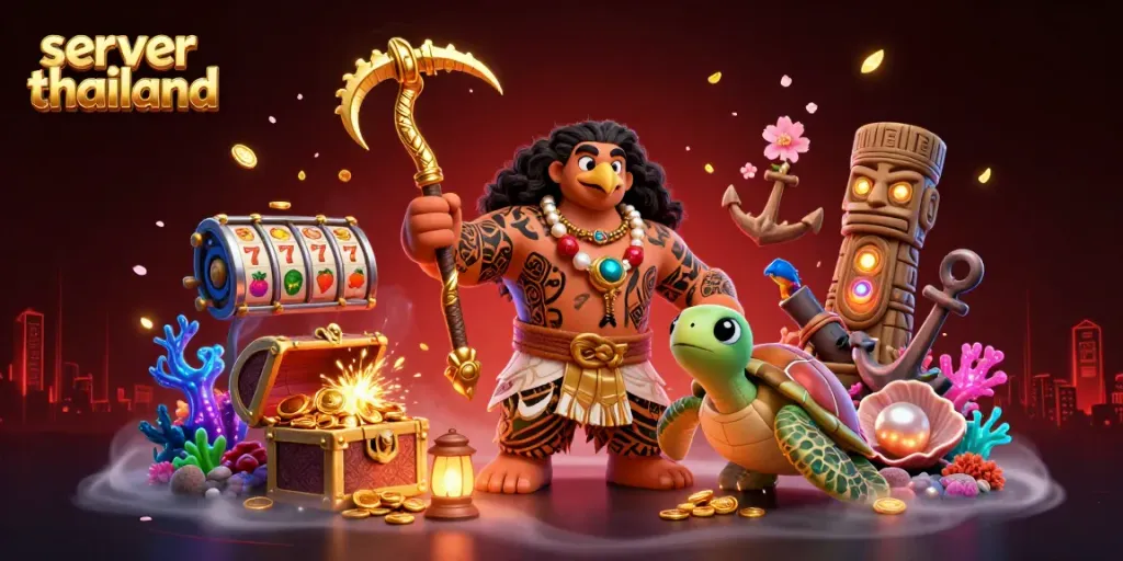 Engage with dynamic casino action featuring server thailand in a vibrant and rich underwater scene.
