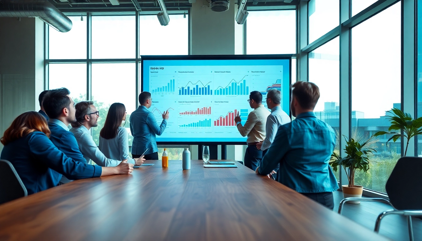 Engaging bid-no-bid analysis discussion among professionals in a bright office.