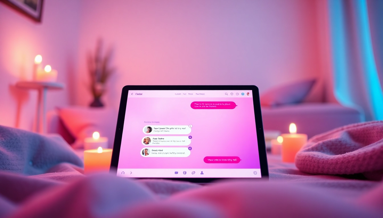 Experience engaging sex ai chat interface in a cozy, inviting atmosphere.
