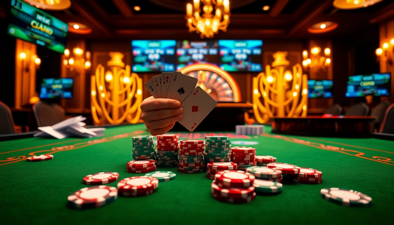 Vivez l'excitation du meilleur casino en ligne France avec des jetons de poker vibrants et une roue de roulette.