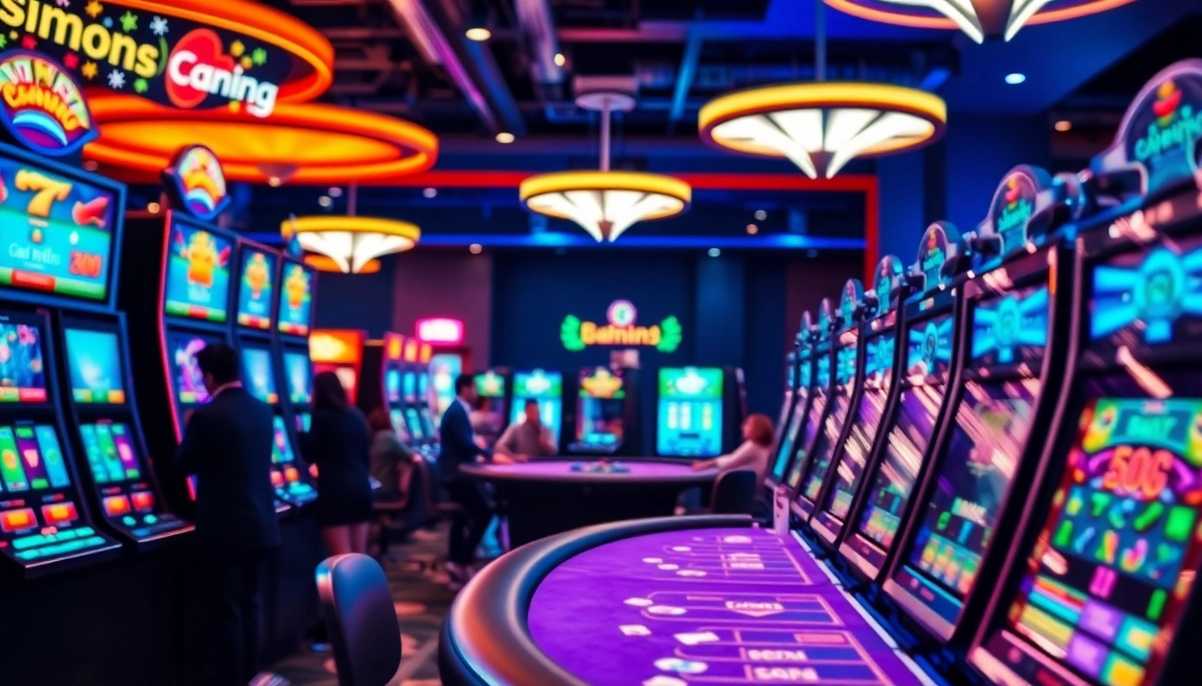 Neue casino bonus ohne einzahlung: Players enjoying a vibrant casino atmosphere with exciting slots.