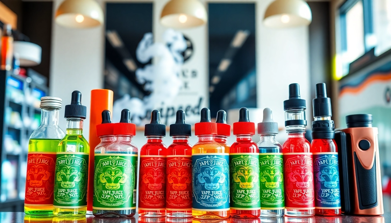 Discover premium vape products at Vape Juice Depot amidst an inviting modern shop display.