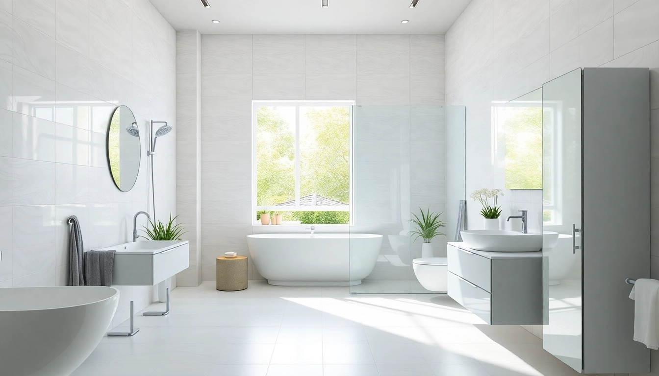 Zeigen Sie die modernen Badezimmerprodukte von sonni sanitär GmbH in einem stilvollen Rahmen.