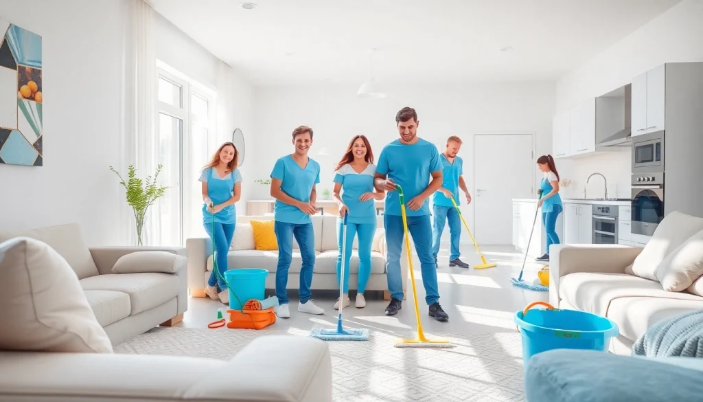 Cleaning Service team efficiently maintaining a spotless home environment.