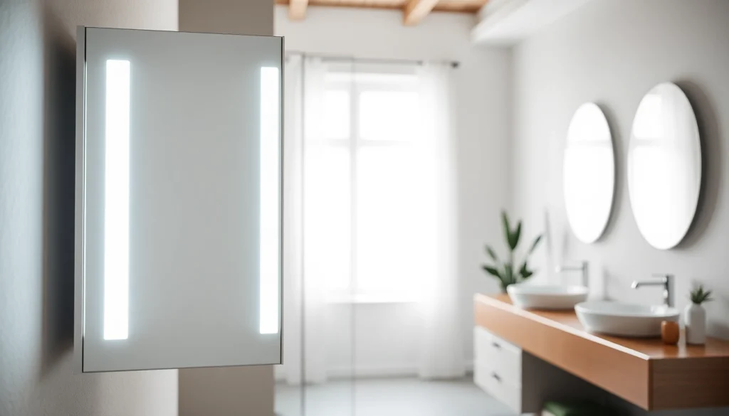 Elegantly designed spiegelschrank led mit modernem Licht und Stauraum für Ihr Badezimmer