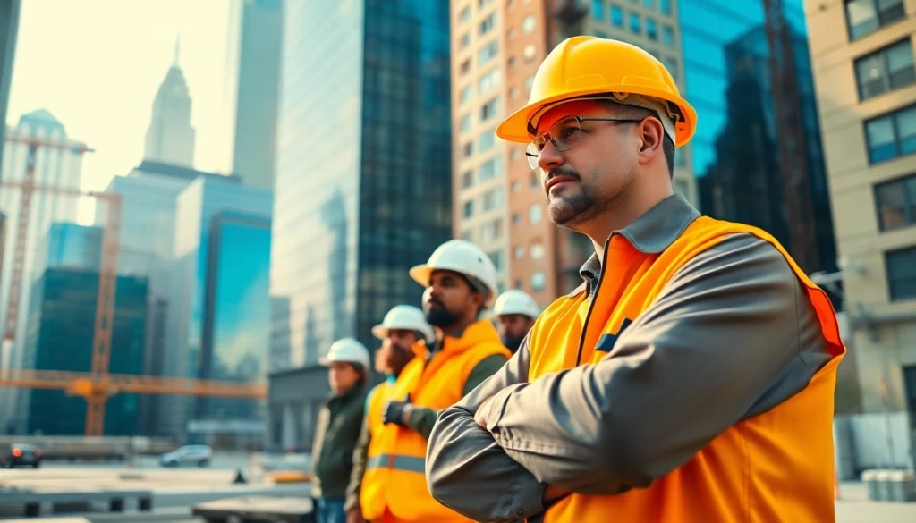 New York City Commercial General Contractor coordinating a bustling construction project