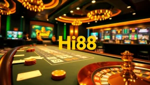 Players enjoying a thrilling game at Hi88's luxurious online casino.