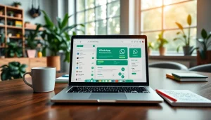 Collaborating on WhatsApp Business CRM in a vibrant workspace.