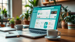 Showcase of WhatsApp Business CRM interface in a cozy home office environment.