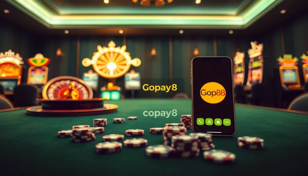 Gopay88 enhances online gambling with a vibrant virtual casino experience featuring roulette and slot machines.
