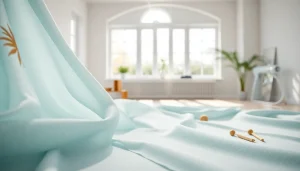 Een prachtige close-up van hydrofiel katoen met zachte textuur en delicate patronen, perfect voor babykleding.