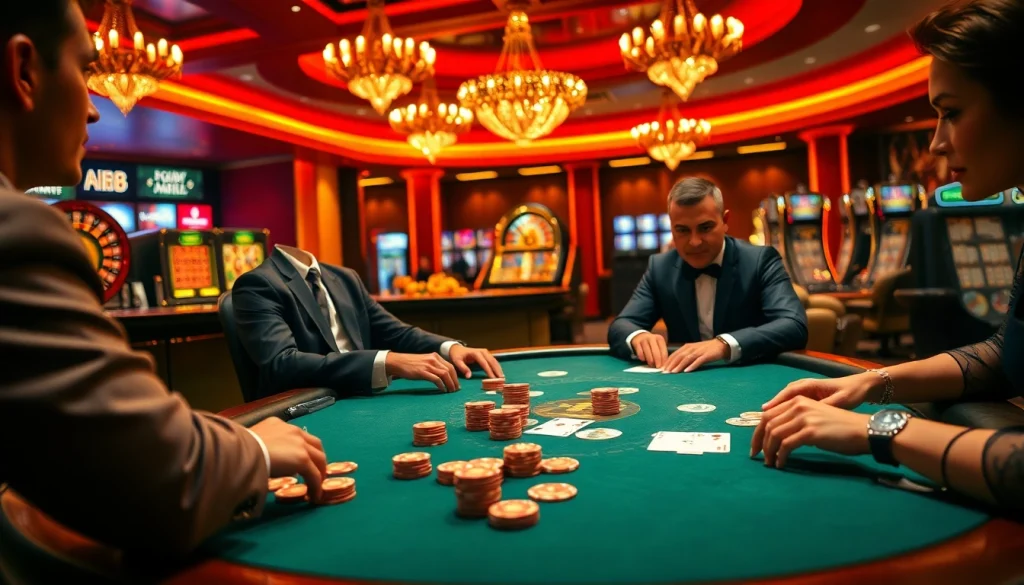 Experience the excitement of Daftar Modal138 at a luxurious poker table, where players seek their winning hands.