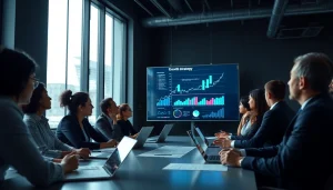 Analyze growth strategy trends during a collaborative business meeting.