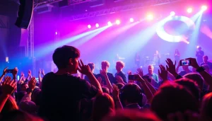 Capture of BTS news performance with vibrant crowd and dynamic stage lights.