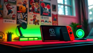 Nintendo Switch 2 reviews showcasing the console with controllers in a stylish gaming setup