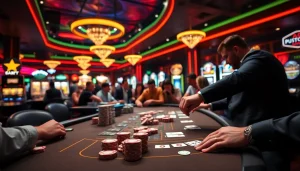 Explore cs2 gambling sites reddit with an exciting casino scene of vibrant gaming tables and enthusiastic players.