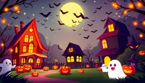 Engaging scene of the google halloween game 2022 filled with playful Halloween characters and spooky elements.